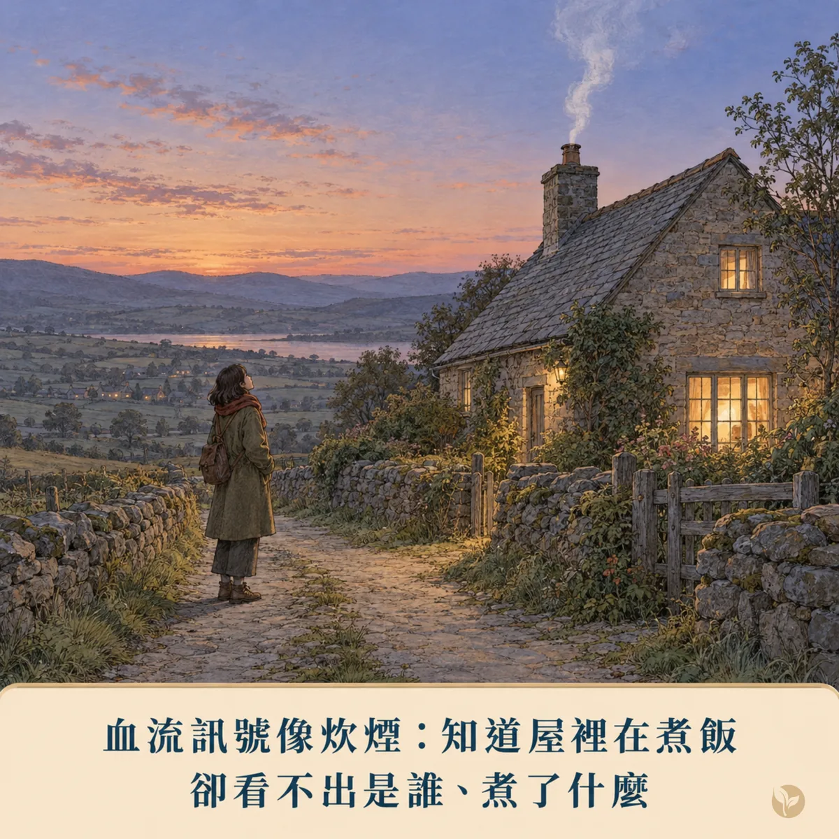 以炊煙比喻 fNIRS 血流訊號:看得出腦區正在活動,卻看不出是哪一種神經細胞在作用