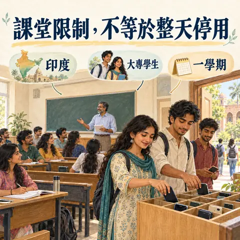 課堂限制手機與整天停用不同,印度大專研究不能直接套用所有孩子