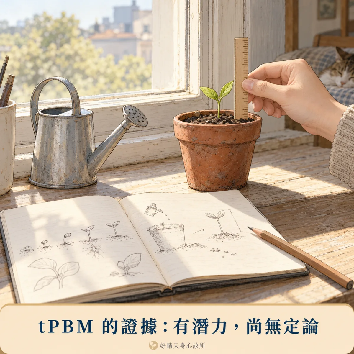 以剛發芽的幼苗比喻 tPBM 的臨床證據:有潛力,尚無定論